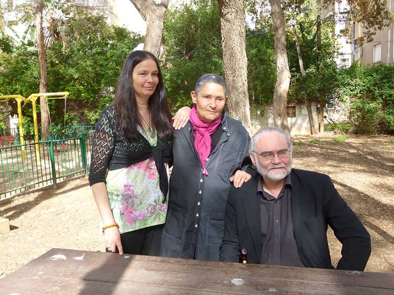 Jo Berry and Pat Magee with Robi Damelin from Parents Circle- Family Forum in Tel Aviv