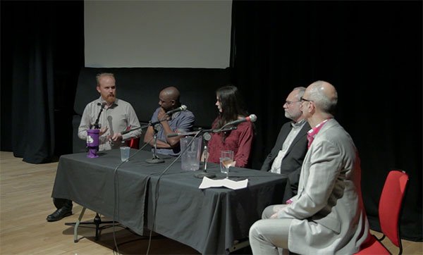 Film was followed by a panel including Jo Berry, Patrick Magee, Jean Paul Samputu and Bjorn Ihler.